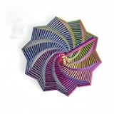 3D Printed Expanded Sensory Fidget Star with Handle - Professional Executive Desk Toy | 3D Printed Anxiety Relief Fidgets | Dynamic Spinning Focus Enhancer & Stress Reducer (Colorful 1,Large)