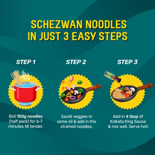 Image of MasterChow Kolkata King Spicy Schezwan Stir Fry Cooking Sauce (220gm) |No Artificial Color | Fresh From the Kitchen | Get Restaurant Style Taste in Just 10 Minutes | Serves 4-5 Meals
