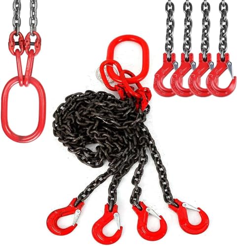 Élingue à chaîne de levage robuste à 4 pattes de 200cm avec crochet - 2