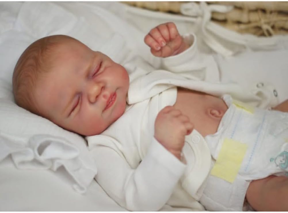 Lonian 48cm Silicone Reborn Dolls Lifelike Babies Looking Real Reborn Dolls for Kids with Accessories (Boy)