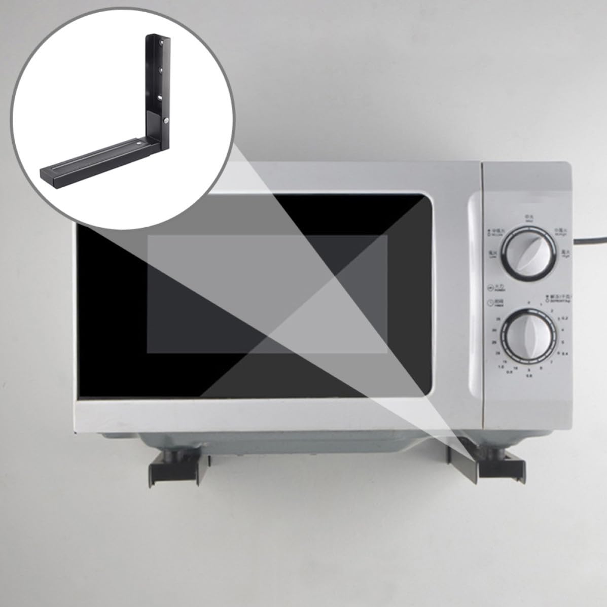 SOIMISS Soporte de Acero para Microondas Plegable y Telescópico de Pared