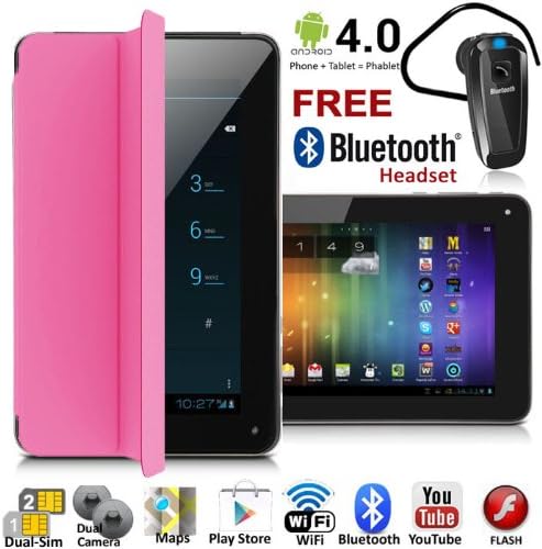 Unlocked! 7" Android 4.0 GSM Dual-Sim Tablet Phone >Free Smart Cover+Bluetooth<