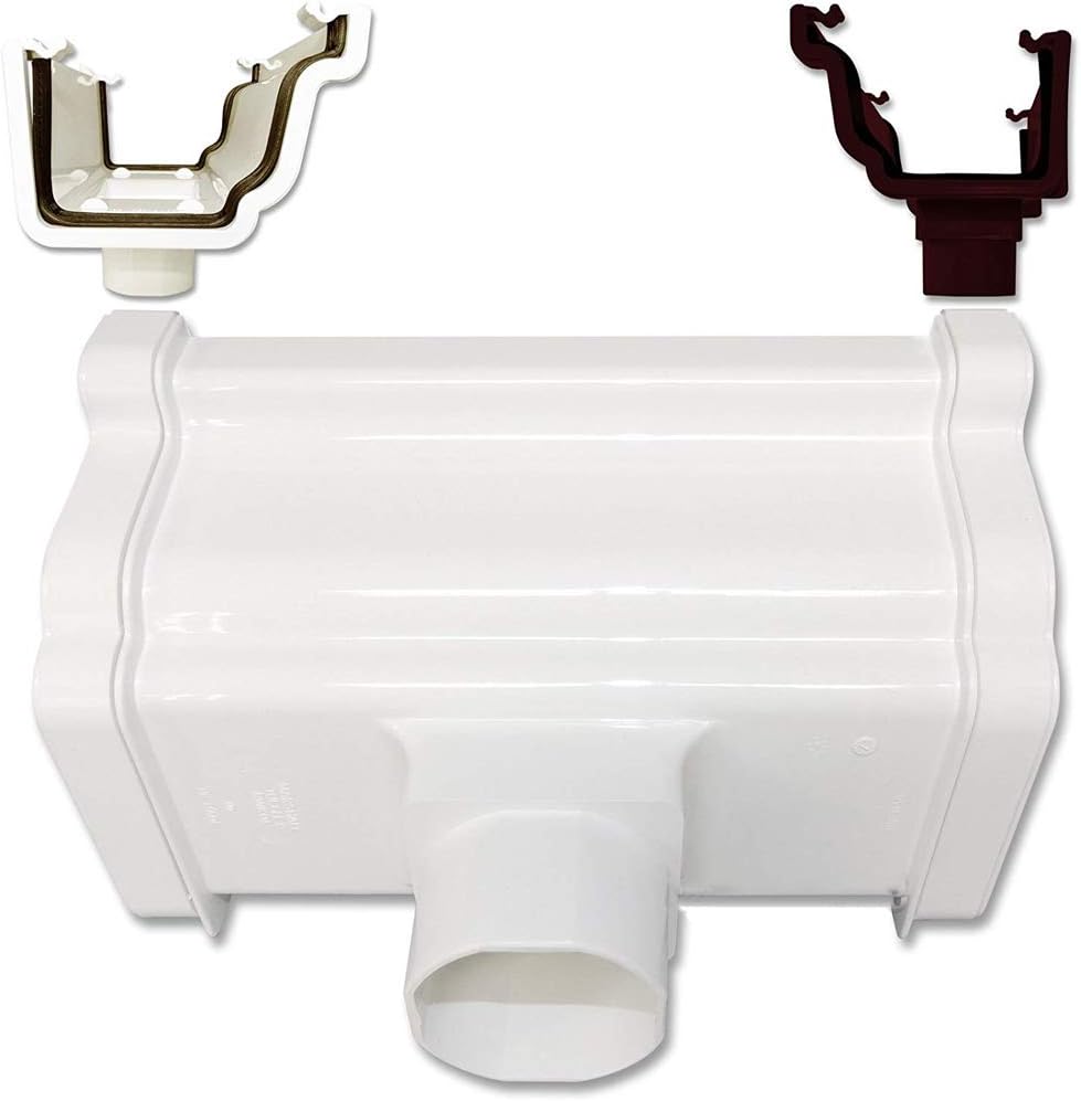 Chocolate Brown Wendland RS3251 Marshall Tufflex Conservatory Gutter Running Outlet for Downpipe / Drain Point by Wendland