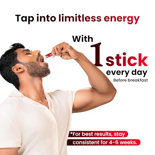 Image of BetterAlt Energy Pro Energy Sticks | Natural Energy Booster with Shilajit, KSM-66 Ashwagandha, Safed Musli & Gokshura |30 Sticks| For Men & Women
