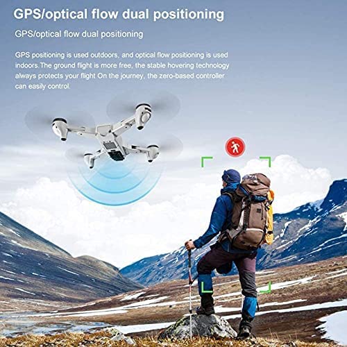 Dron GPS z kamerą 4K, składany dron RC 5G WiFi FPV, zdalnie sterowany quadcopter z optycznym pozycjonowaniem przepływu i trybem bezgłowym, lot po drodze, podążaj za mną, 2 baterie