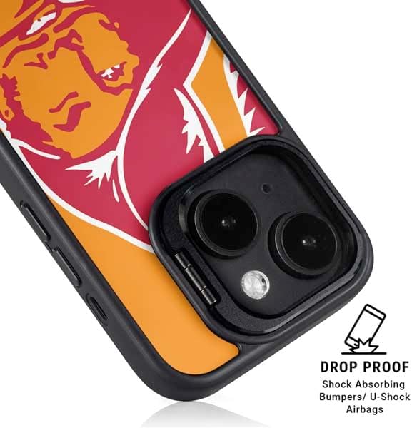 Skinit Kickstand Phone Case Compatible with iPhone 15 - Officially Licensed NFL Tampa Bay Buccaneers Retro Logo Design
