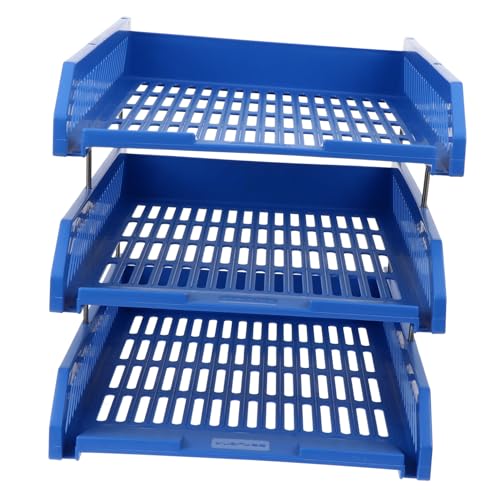 OSALADI 1Pc Plastic Desktop File Organizer Space Saving Office File Holder for Documents Folders and Magazines for Home Office Use Sturdy and Removable Design