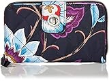 Vera Bradley Women's Performance Twill Turnlock Wallet with RFID Protection, Mayfair in Bloom, One...