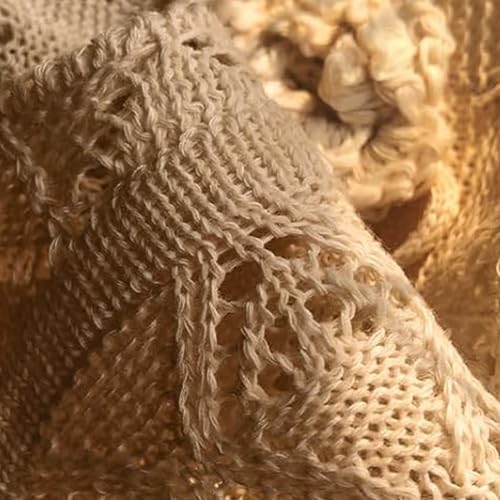 Sombrero de playa de crochet transpirable para mujer miniatura 7