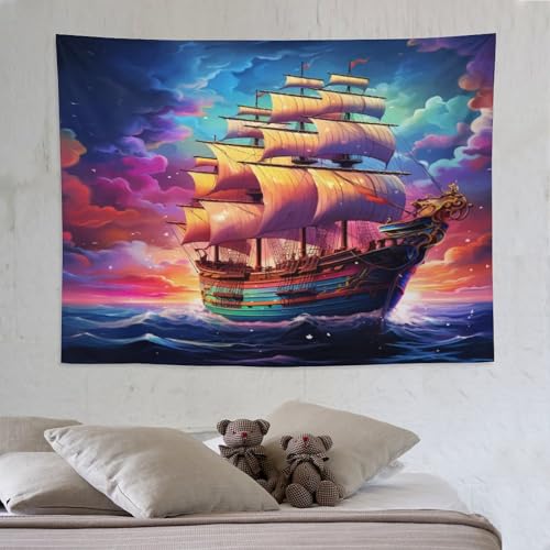 Tapisserie SailBateau DCCCY 150x200cm pour décoration murale de salon