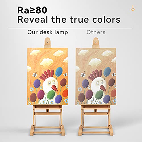 Schreibtischlampe LED Dimmbar Tischlampe Nagel 5 Farb und 10 Helligkeitsstufen Augenschutz Nachttischlampe Leselicht für… – Bild 4