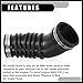 Hihaha Air Cleaner Intake Hose Tube with Clamps 2223135030 - Car - Engine Filter Air Intake Duct Hose Tube - for Toyota Pickup L4 2.4L 1988-1995 Rubber Black - 1Pc Durable Material
