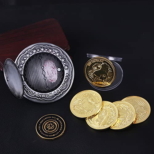 Blood Oath Marker Coin Novelty Metal Coins John Movie Props Cosplay Collecting Coin For Fans For Men Women Teen (Black Coin) #TOP6