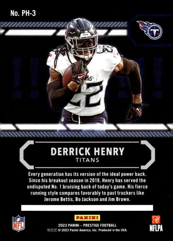 Miniatura 2 de 2023 Panini Prestige Power House #3 Derrick Henry Tennessee Titans NFL Football Trading Card