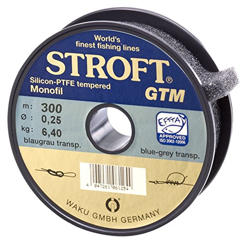 Line STROFT GTM - Hilo de pescar (monofilamento, 300 m), color gris Talla:0,160mm-3kg
