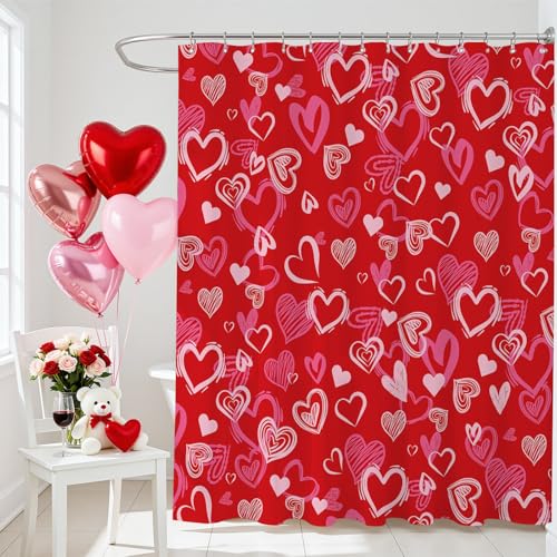Mocsicka Valentine Day Shower Curtain with...