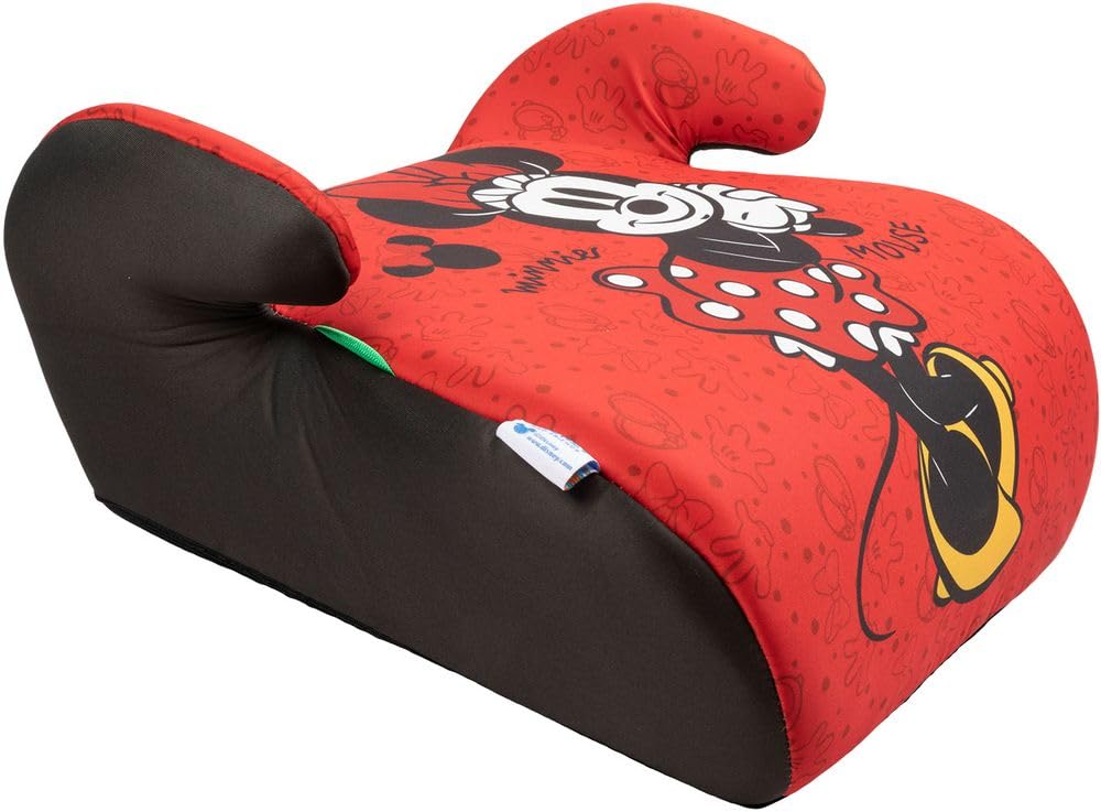 Tataway Disney Minnie Mouse seggiolino alzatina auto i-Size ECE R129. Rialzo bimbi 125-150 cm con grafiche di Minnie, seduta rossa, comodo e sicuro per ogni viaggio in auto