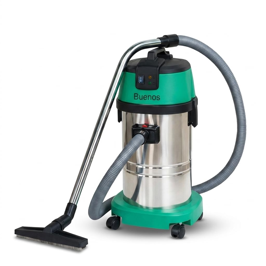 Industrial Wet & Dry Vacuum Cleaner,SS-Body with SS-Suction Tubes.4 Rotating Wheels.High Performance Motor for Long Workings.Washable Filter.Low Sound Level.38 MM Hose Pipe.(30 L-Vaccum Cleaner)-image-15