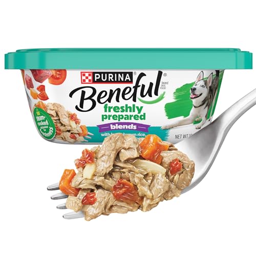 Purina Beneful Freshly Prepared Blends Wet Dog Food With Lamb, Brown Rice, Carrots and Tomatoes - (Pack of 8) 10 oz. Tubs