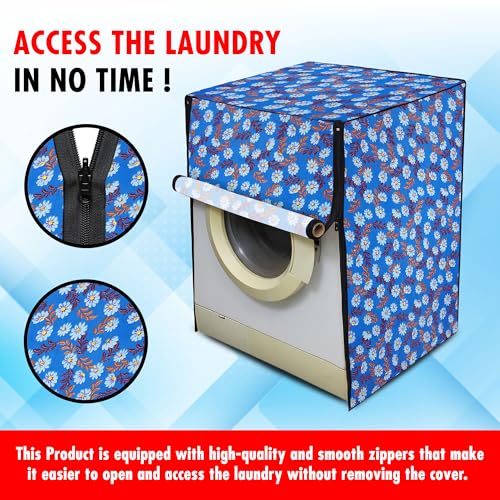 Image of Lithara Front Load Fully Automatic Washing Machine Cover for LG, Samsung, IFB, Whirlpool, Suitable for 5 kg & 5.5 Kg - Waterproof, Dustproof Cover (Print-1)