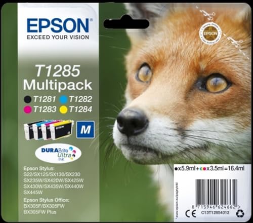 Epson T128540 pack de 4 cartouches jet d'encre contre les bavures