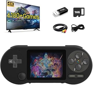 Handheld Game Console, Built In 6000+ Games, 3.0 Inch IPS Screen Retro Handheld Game Console, SF2000 Handheld Console Support 7 Emulators & AV Output, For Kids Adults