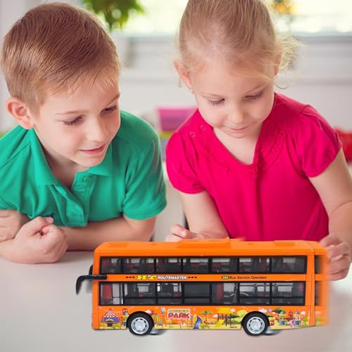 Image of FunBlast City Bus Toy for Kids - Push & Go Vehicle with Sound and Light Effects, Toy Bus for Boys & Girls Age 3+ Years Boys and Girls (Orange)