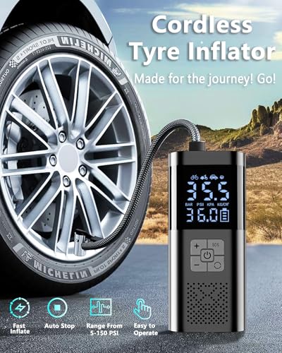 Jump Starter with Air Compressor, 150PSI Auto-Shutoff Tire Inflator, 14.8V Car Battery Booster with a high-Capacity 6000 - Additional View