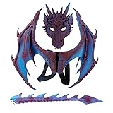 Dragon Costume for Kids Boys Girls,CRTEPST Dragon Wing Tail Mask Set,Halloween Dinosaur Cosplay Set...