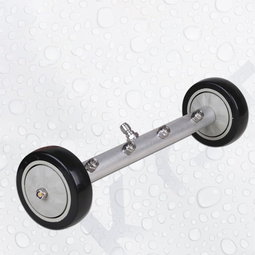 Dysza myjki podłogowej 4000 PSI 39 cm kompatybilna ze standardowymi szybkozłączkami do myjki ciśnieniowej do zadań czyszczenia podwozia i chodników (szaro-czarna)