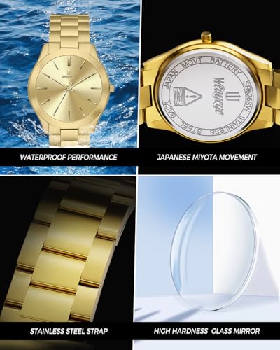 Image of Mens Watch,Minimalist Fashion Watches for Men Waterproof Quartz Watch Business Dress Men's Stainless Steel Watch -Best Gift for Mens