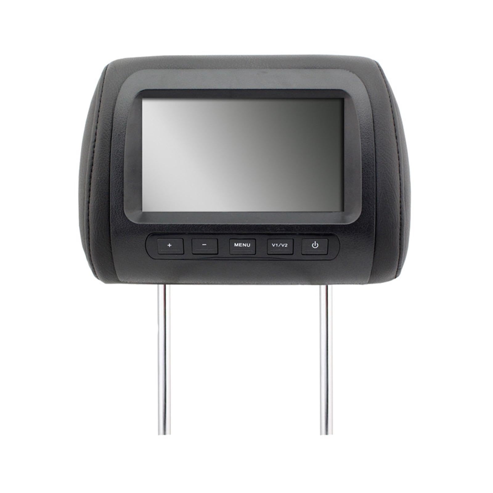 Generic Moniteur d'appui-tête de voiture avec double entrée vidéo 12 V CC Noir