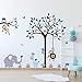 Stickers muraux enfants - Decoration chambre bébé - Stickers muraux enfant - Sticker mural Animaux attendrissants de la jungle - Autocollant mural enfant - H60x L80 cm