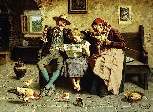 Tableau sur toile 60x90cm de Eugenio Zampighi pour salon