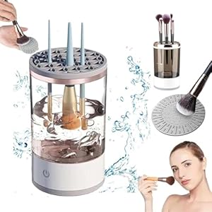 Electric Makeup Brush Cleaner Cosmetic Brush Cleaner 2024 New Automatic Spinning Makeup Brush Cleaner Fit For All Size Makeup Brush