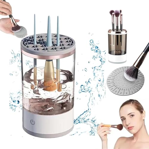 Electric Makeup Brush Cleaner Cosmetic Brush Cleaner 2024 New Automatic Spinning Makeup Brush Cleaner Fit For All Size Makeup Brush