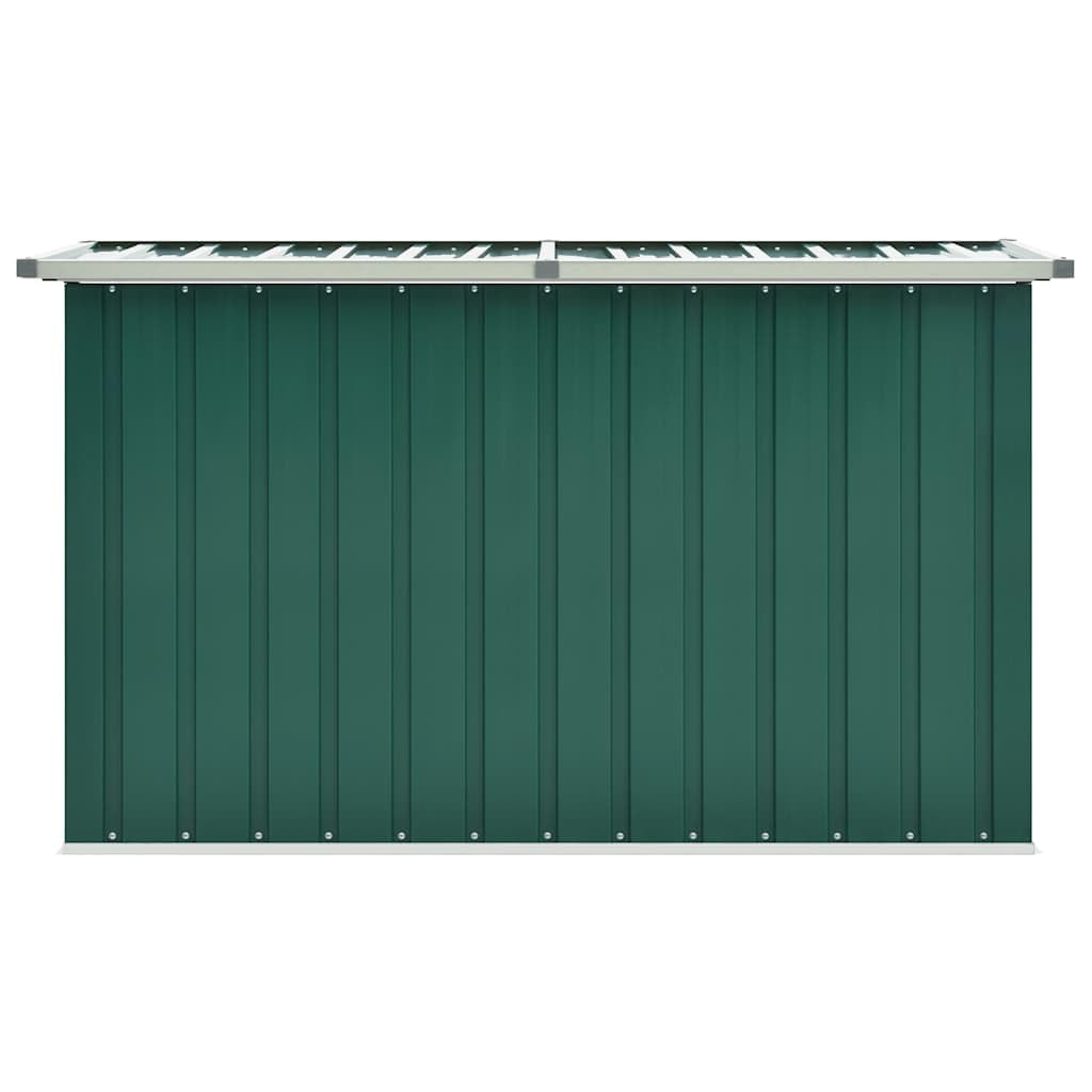 Cassapanca da giardino verde, 149 x 99 x 93 cm, resistente alle intemperie, per terrazza, con telaio in acciaio, contenitore per coperte e giocattoli, utilizzabile come cassetta degli