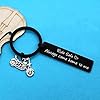 Huwujiu Ride Safe Keyring Biker Gifts Ride Safe Always Come Home to Me Keyring for Boyfriend Husband Fathers Day Christmas Birthday Valentines Gift Motorcycle Keychain for Men Dad Son #3