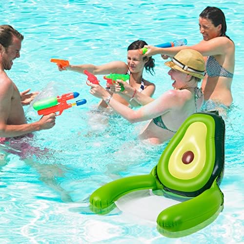 MiiDD Lilo Pool Inflatables Float Adults,Inflatable Avocado Pool Float,Giant Avocado Swimmin,Inflated Pool Float and Swim Aid,Beach Floatie Party Toys with Ball for Kids and Adults