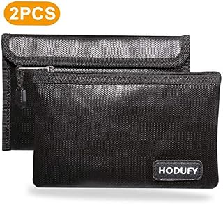 Hodufy Small Fireproof Bag, 5 x 8 inches Non-Itchy Fireproof Money Bag, Fireproof