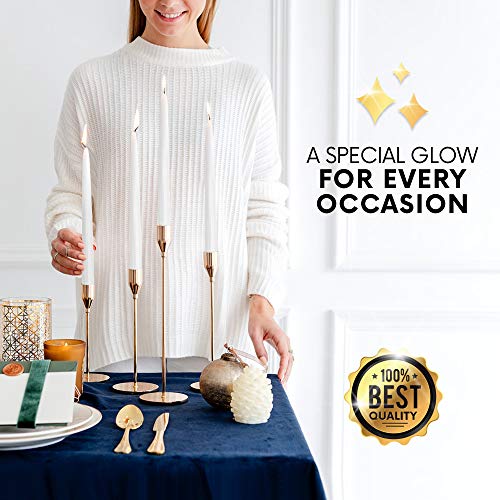 Higlow Dripless Taper Candles 15" Inch Tall Wedding Dinner Candle Set Of 12 (Pink) #TOP4