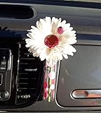 Bling My Bug - White and Pink Bling Daisy with Universal Vase