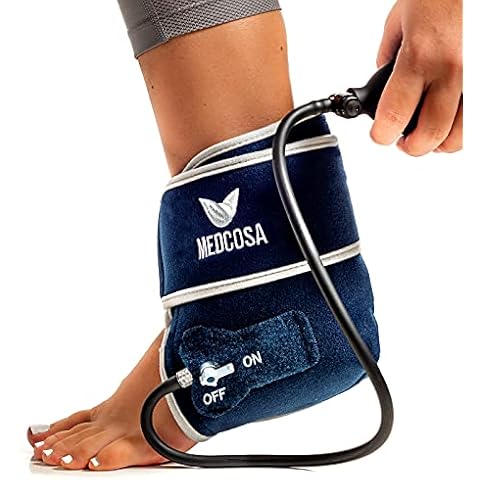 Medcosa Ankle Compression Ice Pack | Pump it Up with Our Foot Wrap for Plantar Fasciitis | Compress Yourself for Effective Pain Relief Cover