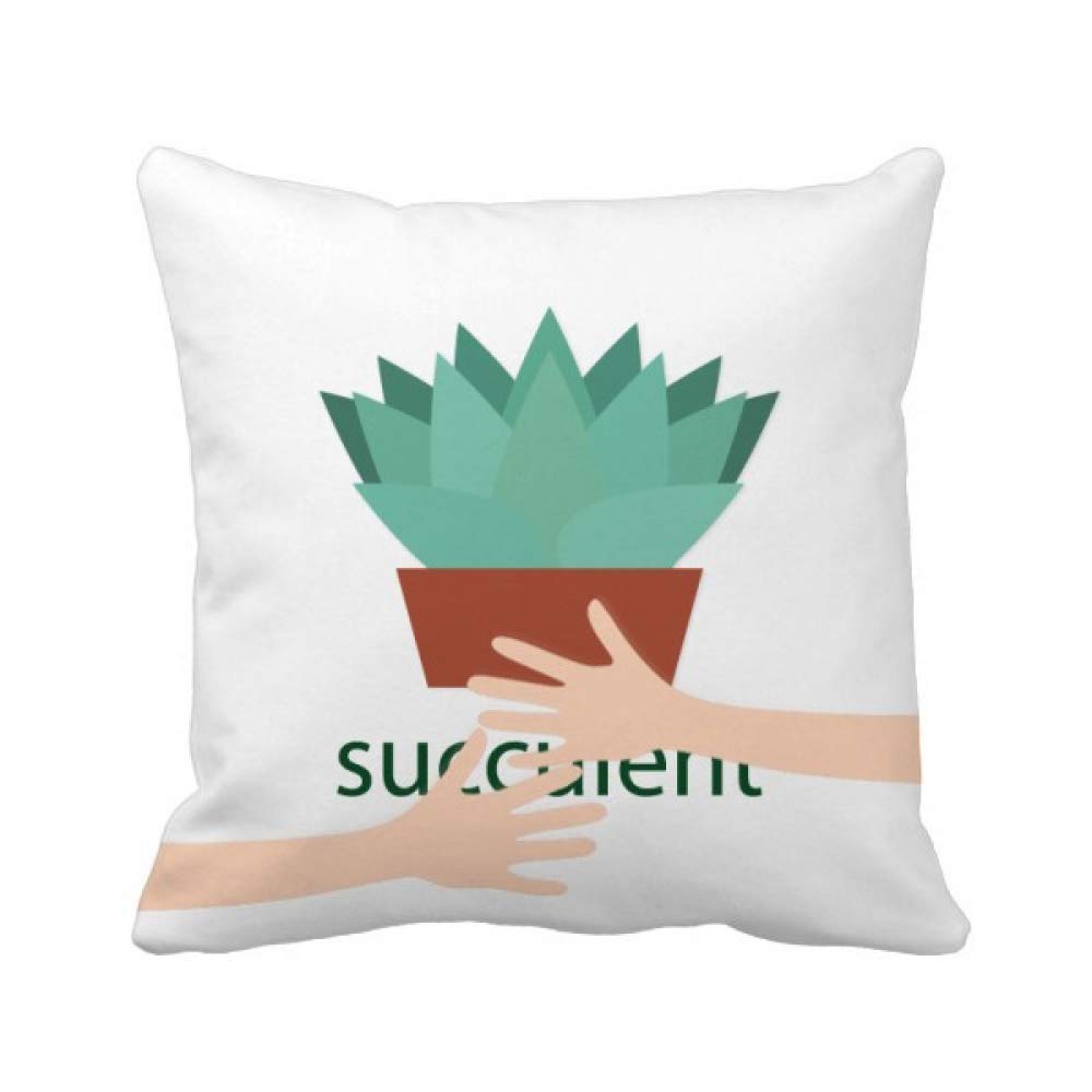 Coussin Cactus Usine de Vert : Housse lavable anti-poussière