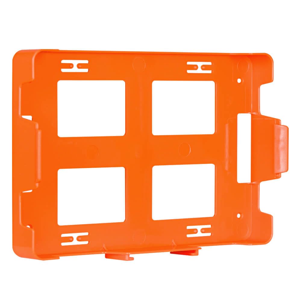 BIGPACK 5 x Erste-Hilfe-Koffer, mit Wandhalterung, Kunststoff, orange, DIN 13157 aus Kunststoff, Art.-Nr. 608823 | Verbandskasten | Notfallkoffer | Erste Hilfe Kasten