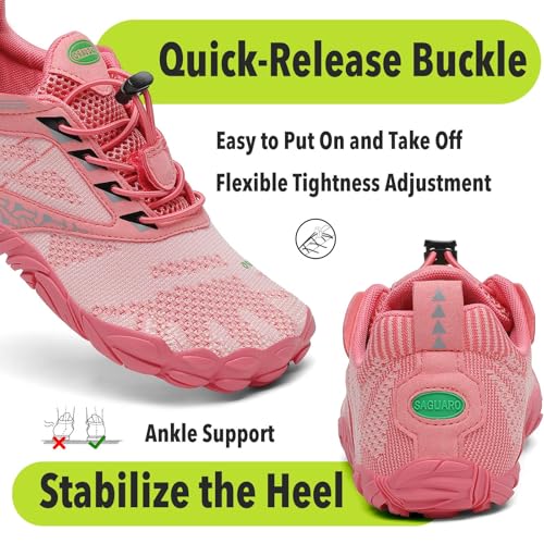 Image of SAGUARO Womens Mens Barefoot Shoes Minimalist Trail Runner Wide Toe Box Zero Drop Outdoor Cross Training Shoe