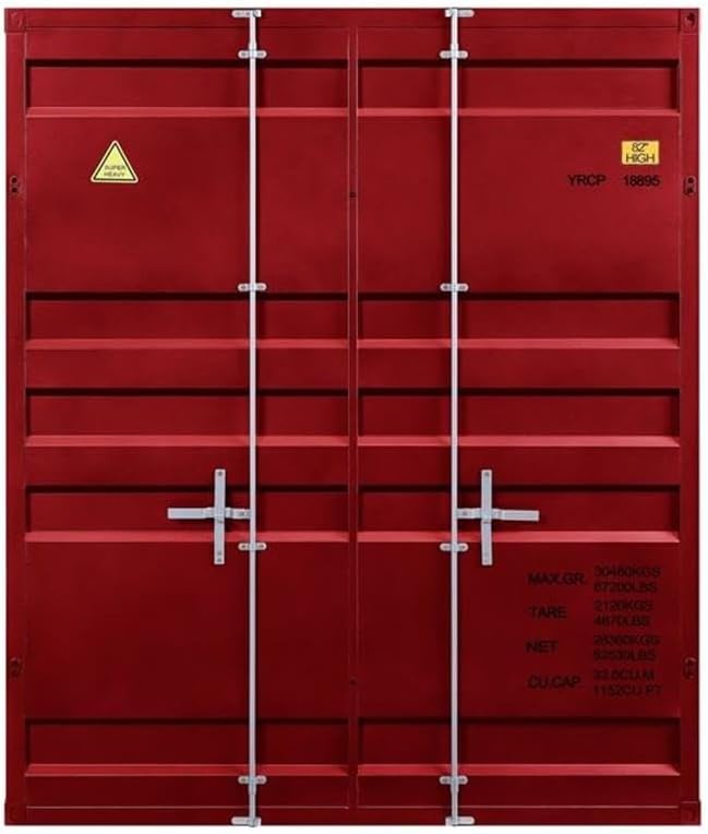 Acme Cargo Full Over Full Bunk Bed in Red