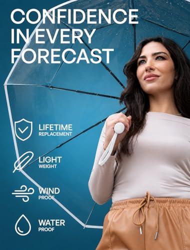 Image of VOGARD Windproof Travel Umbrella, Compact Auto Folding Umbrella for Rain & Sun, Strong Frame Lightweight Portable Umbrella for Men & Women