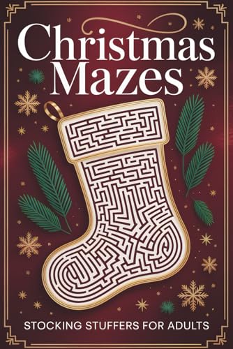 Stocking Stuffers for Adults: Christmas Activity Book with Mazes – A Fun Holiday Gift for Men and Women image 2