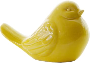 Decorative Bird Figurines, Glazed Ceramic Chubby Bird, Figure Cottage Animal Bird Statue Decorations for Home FJIUMOZEN (as described)